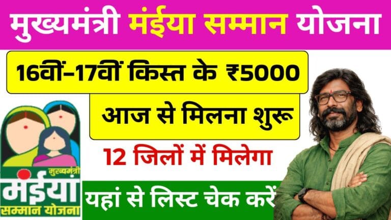 Maiya Samman Yojana 16th17th Installment